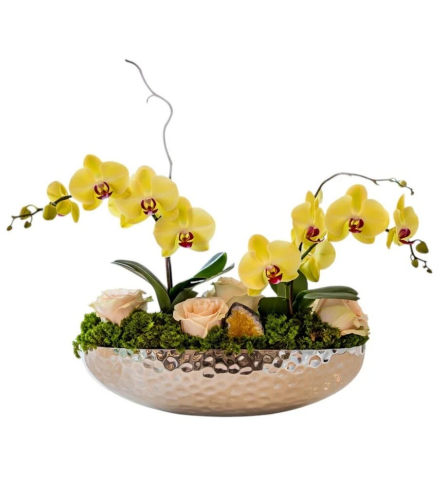 Citrine Soleil Orchid & Roses