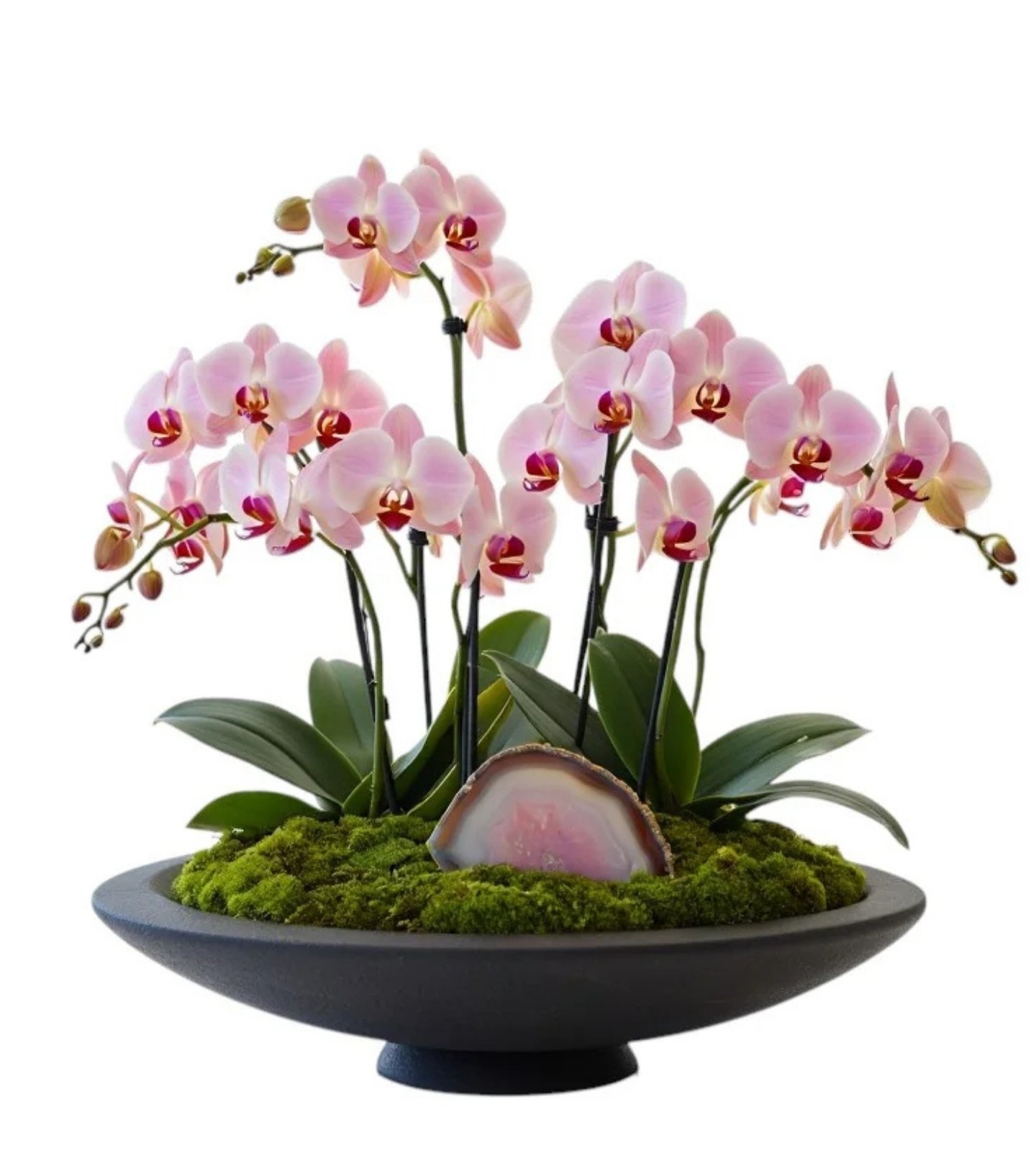 Noir Agate Pink Orchid