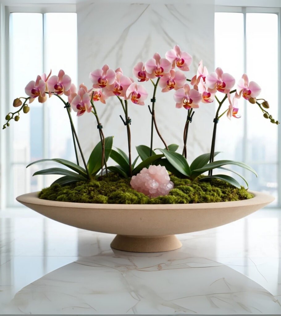 Rosé Aura Orchid – Rose Quartz Bowl - hover view
